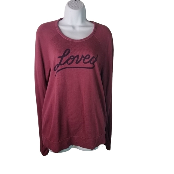 Sundry LOVED wine pullover sweatshirt - Picture 1 of 7
